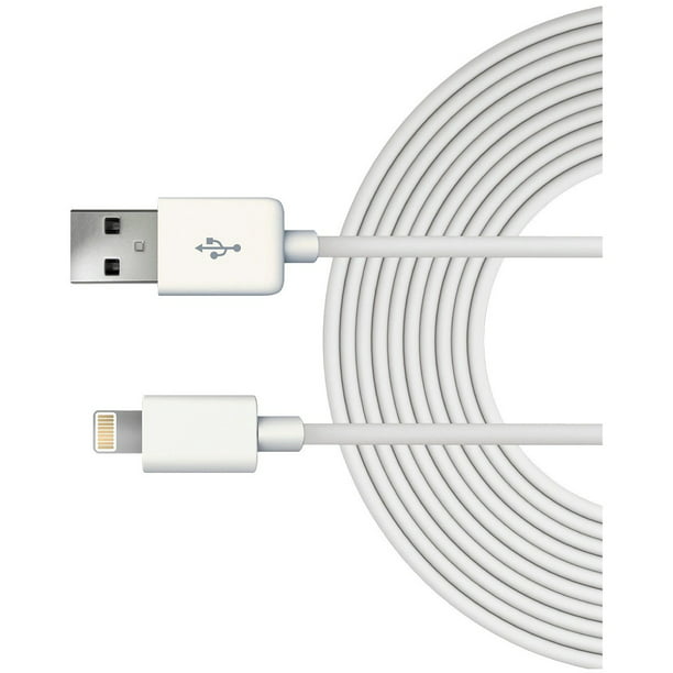 Just Wireless 5411 Lightning 10ft USB Cable White 
